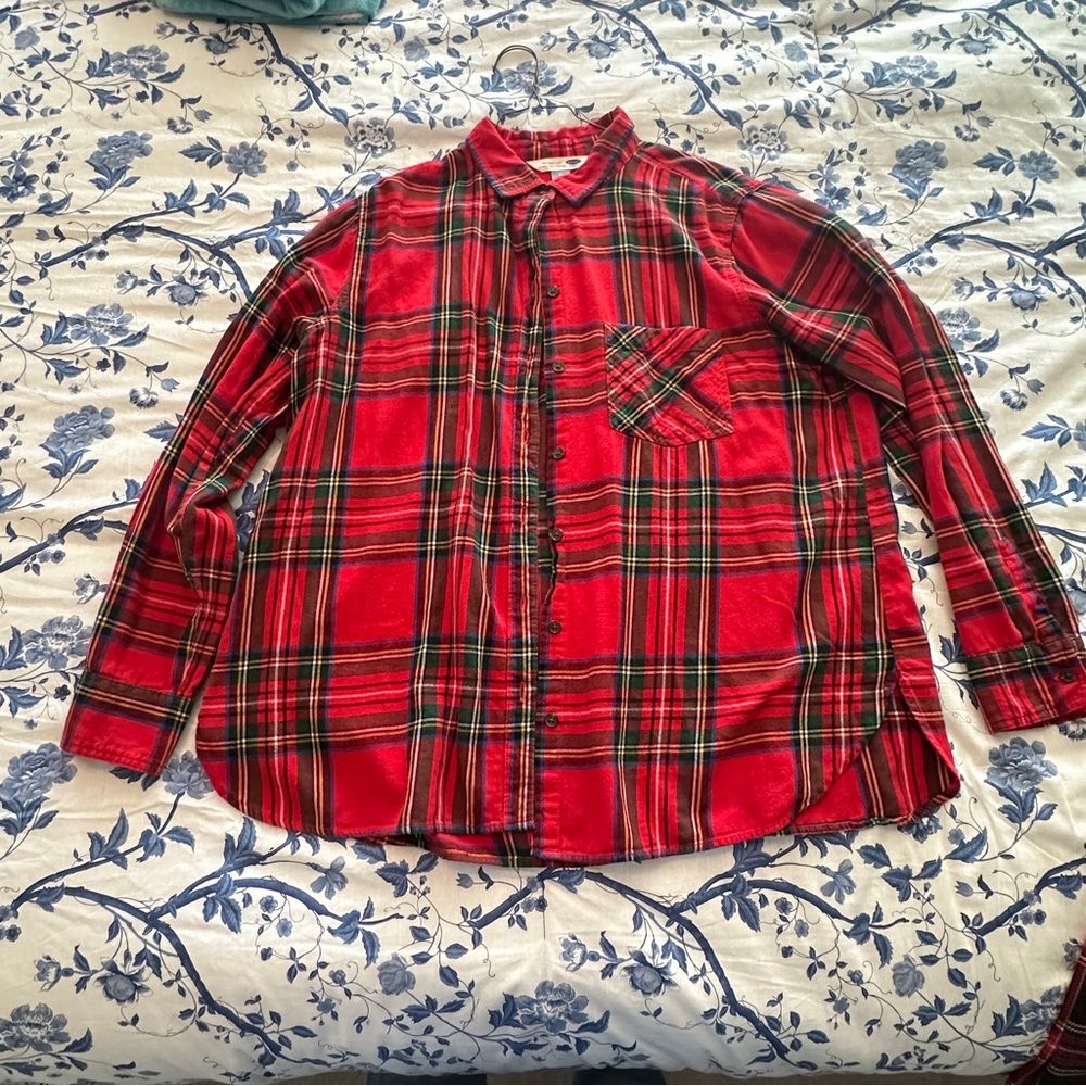 Tartan and plaid button down